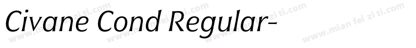 Civane Cond Regular字体转换